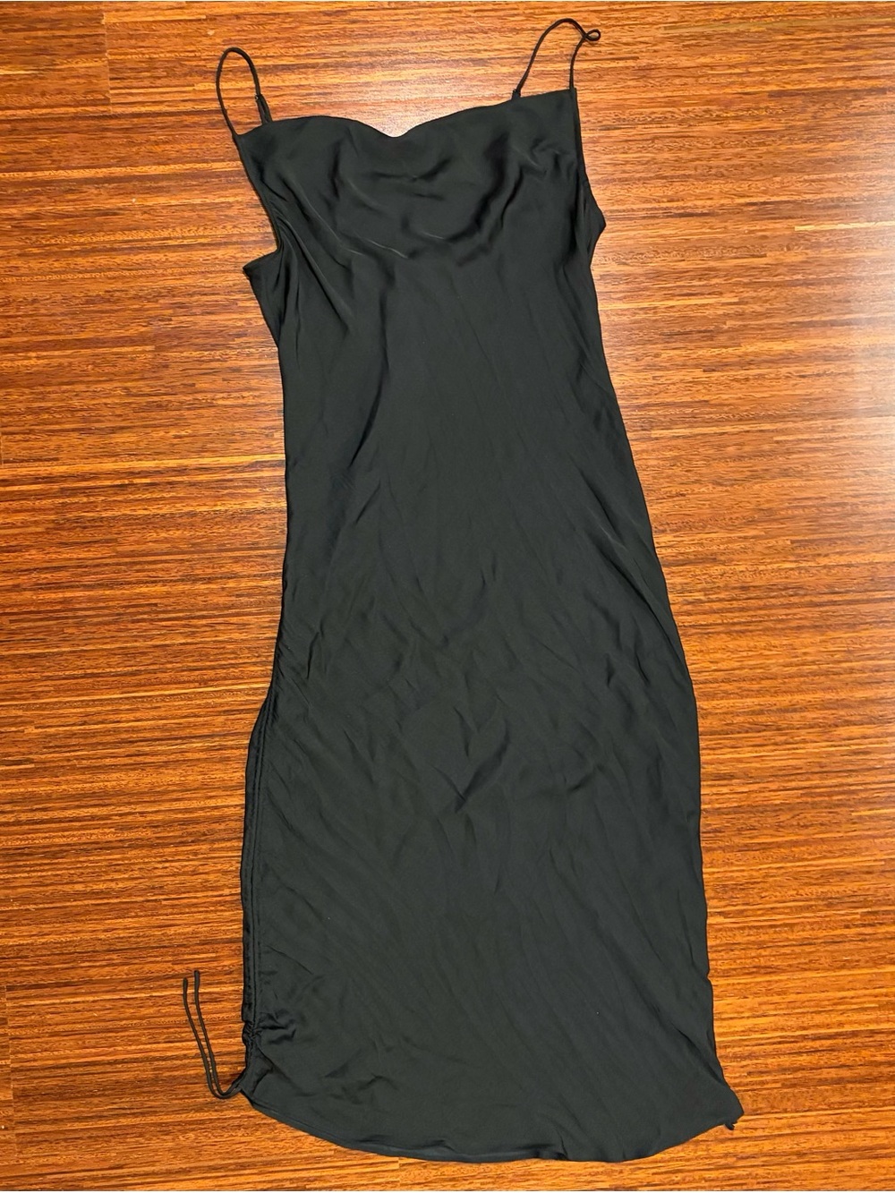 Intimately Free People Black Cowl Midi Slip Dress large